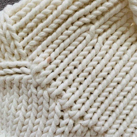 Tommy Hilfiger Vintage 2003 Mock Neck Cream Knit Sweater | XL - Picture 7 of 10